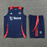 24-25 Man Utd BlueTank top and shorts suit