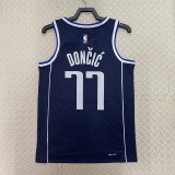 22-23 Dallas Mavericks DONCIC #77 Blue Top Quality Hot Pressing NBA Jersey (Trapeze Edition)