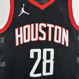 23-24 Rockets SENGUN #28 Black Top Quality Hot Pressing NBA Jersey (Trapeze Edition)飞人版