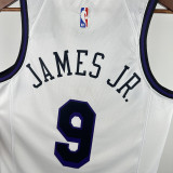 22-23 LAKERS JAMES JR. #9 White City Edition Top Quality Hot Pressing NBA Jersey