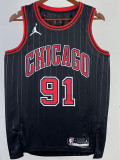 22-23 BULLS RODMAN #91 Black Top Quality Hot Pressing NBA Jersey (Trapeze Edition) 飞人版