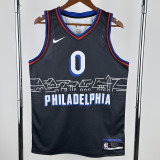 20-21 76ERS MAXEY #0 Black City Edition Top Quality Hot Pressing NBA Jersey