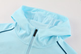24-25 Marseille Light blue Hoodie Jacket Tracksuit #01