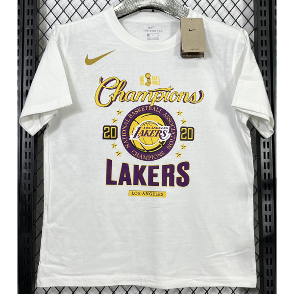 T214 Lakers White High Quality Casual T-Shirt