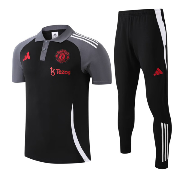 25-26 Man Utd Black Polo Tracksuit