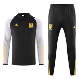 24-25 Tigres UANL Black White Half Pull Tracksuit (半拉链)
