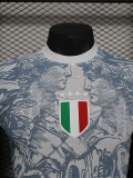 24-25 Italy Grey White Special Edition Player Version Soccer Jersey