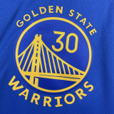 22-23 WARRIORS CURRY #30 Blue Top Quality Hot Pressing NBA Jersey (V领)