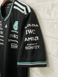 2025 F1 Mercedes Black T-Shirts Racing Suit(圆领)