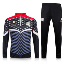 2016-2017 Palestina Black Half Pull Tracksuit (半拉链)