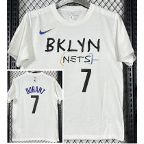 T250 Nets DURANT #7 White High Quality Casual T-Shirt