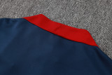 2024 NK Royal Blue Half Pull Tracksuit #05(半拉链)(红色领)