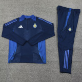 24-25 Al-Nassr Royal blue Half Pull Tracksuit (半拉链)