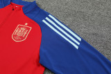 24-25 Spain Red Kids Half Pull Tracksuit (童装)(半拉链)