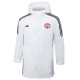 24-25 Man Utd White Hooded Windbreaker Fabric Cotton Coat #G219