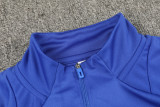 2024 AD Blue Half Pull Tracksuit (半拉链)