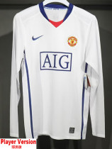 2008-2009 Man Utd Away Player Version 长袖球员 Long Sleeve Retro Soccer Jersey