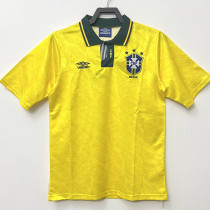 1991-1993 Brazil Home Retro Soccer Jersey