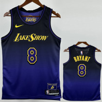 24-25 LAKERS BRYANT #8 Royal blue City Edition Top Quality Hot Pressing NBA Jersey