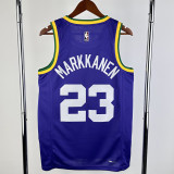 23-24 JAZZ MARKKANEN #23 purple Top Quality Top Quality Hot Pressing NBA Jersey (Retro Logo)