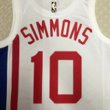 22-23 Nets SIMMONS #10 White Top Quality Hot Pressing NBA Jersey (Retro Logo)