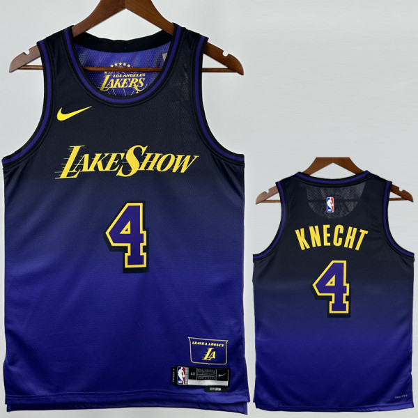 24-25 LAKERS KNECHT #4 Royal blue City Edition Top Quality Hot Pressing NBA Jersey