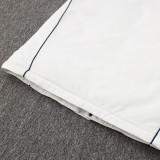 24-25 Internacional White Hooded Windbreaker Fabric Cotton Coat #G194