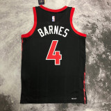 22-23 RAPTORS BARNES #4 Black red Top Quality Hot Pressing NBA Jersey (Trapeze Edition)