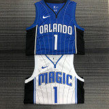 MAGIC McGRADY # 1 White Top Quality Hot Pressing NBA Jersey