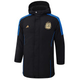 24-25 Argentina Black Windbreaker Fabric Cotton Coat #G187(金标)
