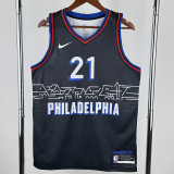 20-21 76ERS EMBIID #21 Black City Edition Top Quality Hot Pressing NBA Jersey