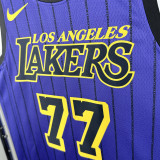 20-21 Lakers DONCIC #77 Purple Top Quality Hot Pressing NBA Jersey(圆领)