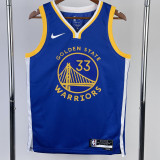 22-23 WARRIORS WISEMAN #33 Blue Top Quality Hot Pressing NBA Jersey (V领)