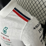 2024 F1 Mercedes White Polo Racing Suit (有领)