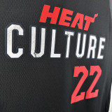 23-24 HEAT BUTLER #22 Black City Edition Top Quality Hot Pressing NBA Jersey (V领）