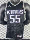 22-23 Kings WILLIAMS #55 Black Top Quality Hot Pressing NBA Jersey (Trapeze Edition)飞人版