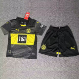 24-25 Dortmund Away Kids Soccer Jersey