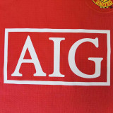 2007-2008 Man Utd Home Long sleeve Retro soccer jersey (长袖)