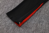 24-25 PSG Black Half Pull Tracksuit (半拉链)(红色领)