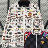 23-24 Man Utd White & Black Double Sided Windbreaker (双面风衣)