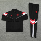 24-25 Man Utd Black Jacket Tracksuit #06