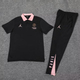 25-26 PSG Jordan Black Polo Tracksuit