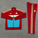24-25 Roma Red blue Jacket Tracksuit #02