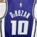 22-23 KINGS DEROZAN #10 Purple Away Top Quality Hot Pressing NBA Jersey(V领）