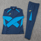 2024 JOM Royal blue Kids Half Pull Tracksuit (童装)(半拉链)