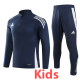 2024 AD Navy blue Kids Half Pull Tracksuit (童装)(半拉链)