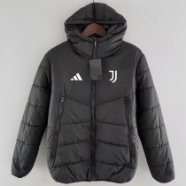 24-25 JUV Black Hooded Cotton Coat #棉衣