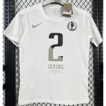 T140 Dallas Mavericks IRVING #2 White High Quality Casual T-Shirt