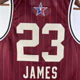 23-24 ALL-STAR JAMES #23 Red Top Quality Hot Pressing NBA Jersey