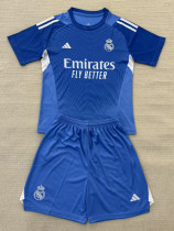 25-26 RMA Blue GoalKeeper Kids Soccer Jersey